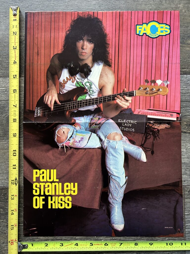 KISS Centerfold Poster Paul Stanley Electric Lady Studios