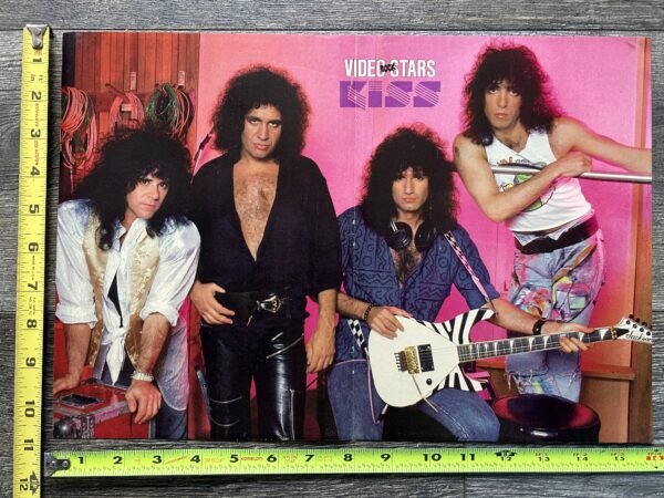 KISS Centerfold Poster Asylum Video Rock Stars Paul Stanley Eric Carr Gene Simmons Bruce Kulick