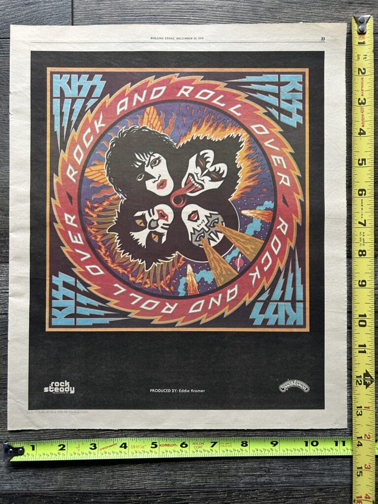 KISS Ad Advert Rock And Roll Over 1976