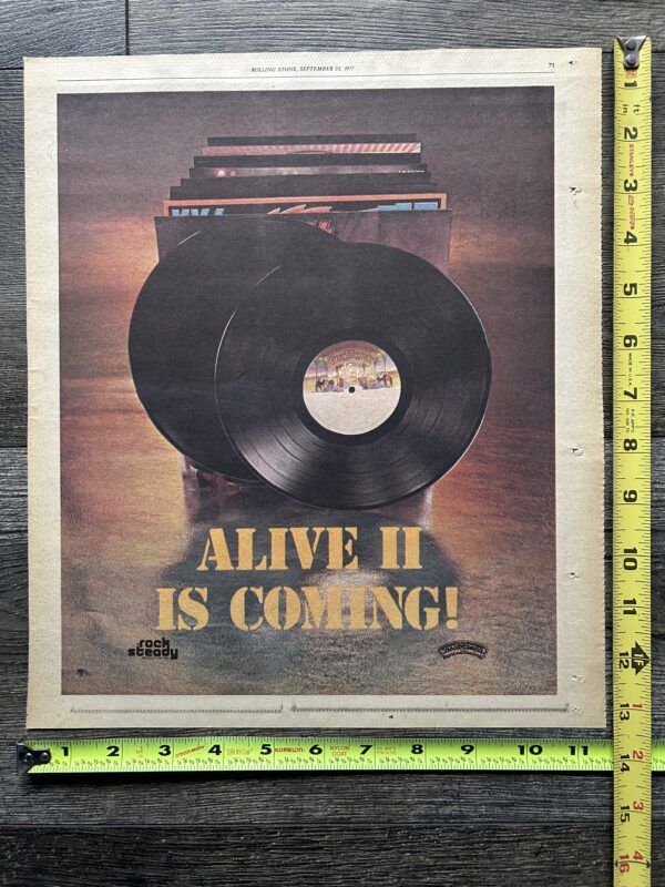 KISS Ad Advert ALIVE 2 Is Coming Teaser