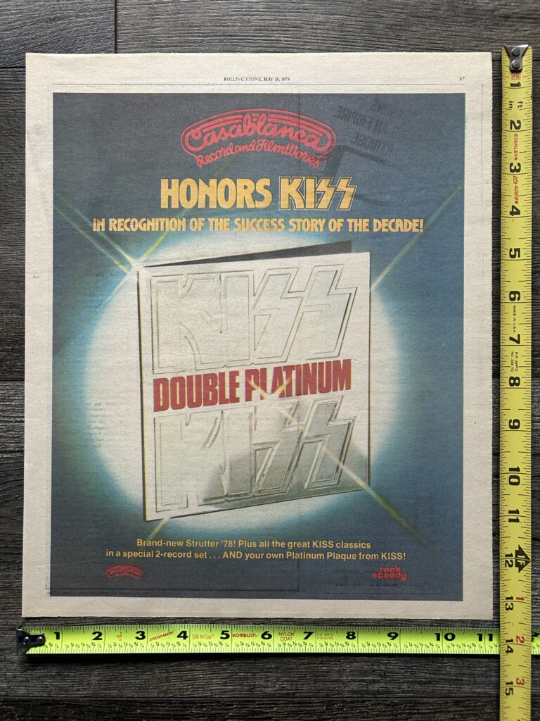 KISS Album Ad Advert Double Platinum