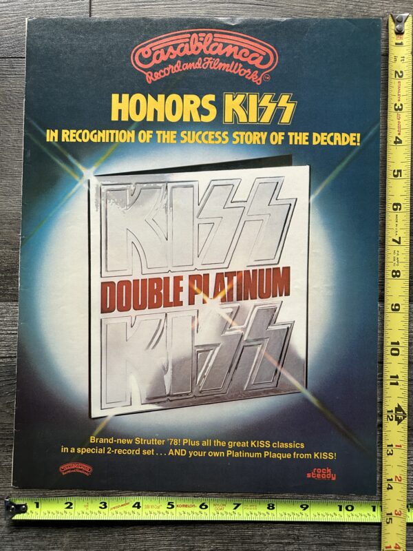 KISS Ad Advert Double Platinum Album Vinyl Record