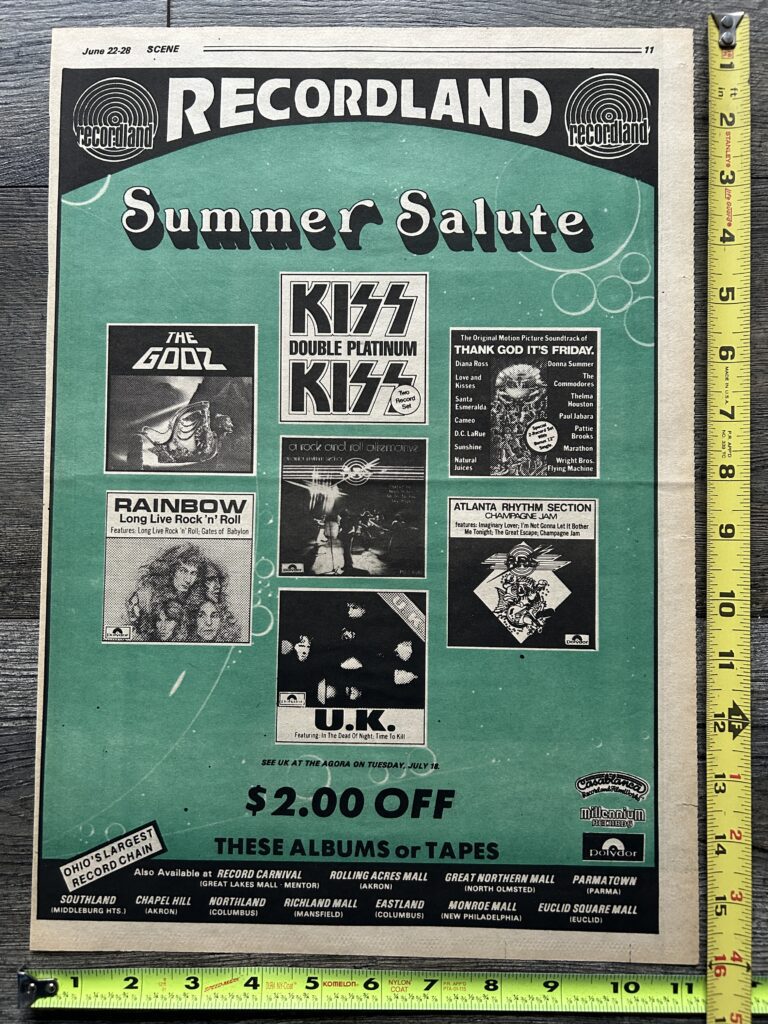 KISS Ad Advert Double Platinum Record Set