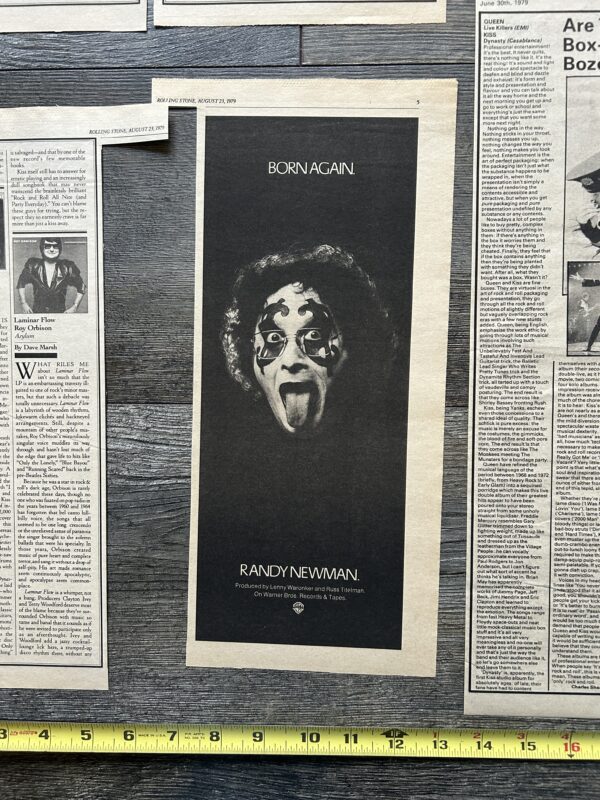 KISS Ad Advert Clippings Dynasty Album Vinyl 1979 9pc Lot Vintage Kiss Aucoin - Image 3