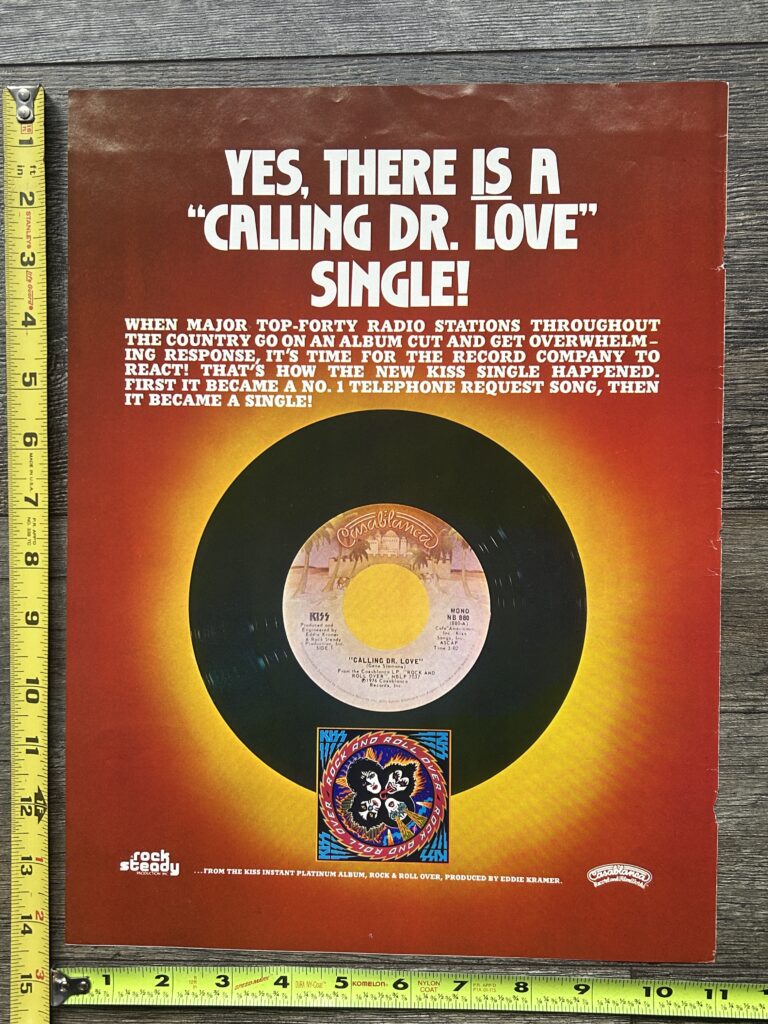 KISS Ad Advert Calling Dr. Love