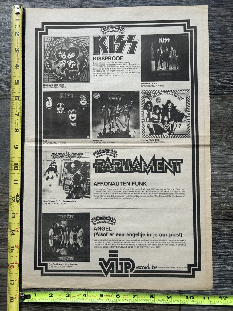 Vintage Kiss Ad Album Advert