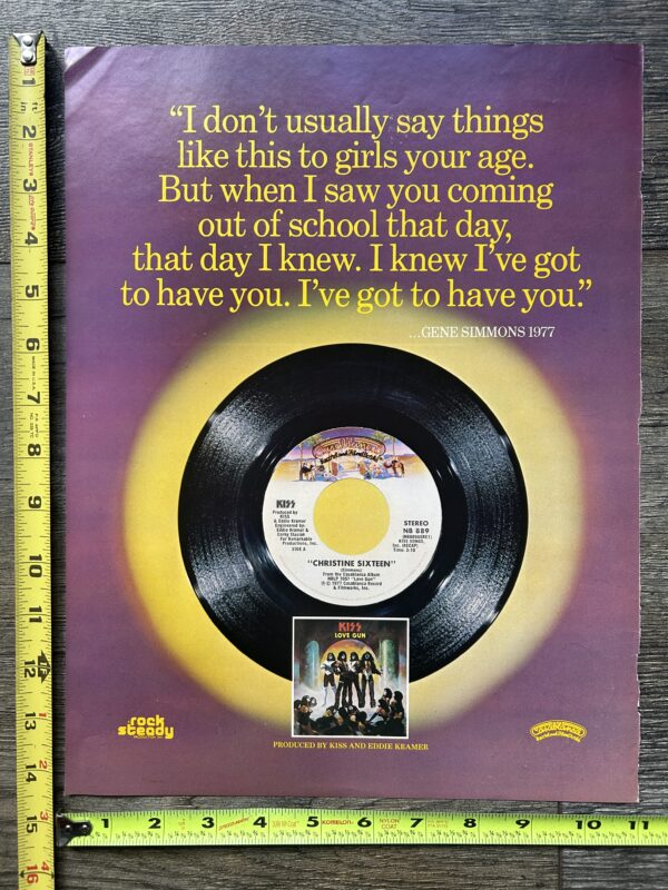 KISS Ad Advert Christine Sixteen Love Gun