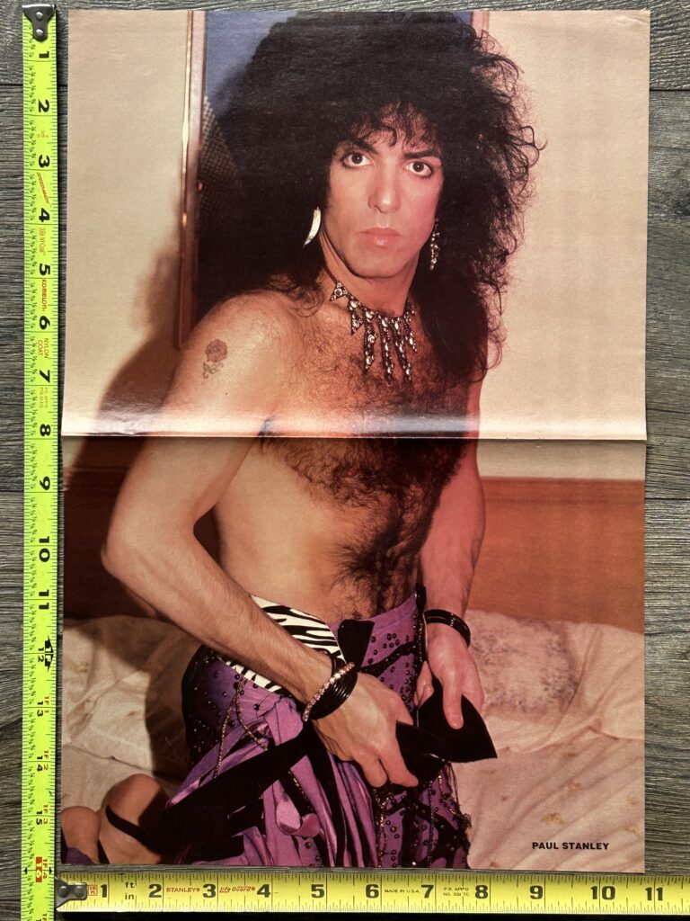 KISS Poster Centerfold Animalize Concert Tour Paul Stanley Vintage Kiss