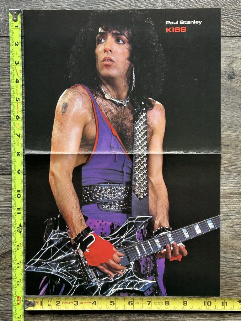 KISS Poster Centerfold Animalize Concert Tour Paul Stanley BC Rich Warlock