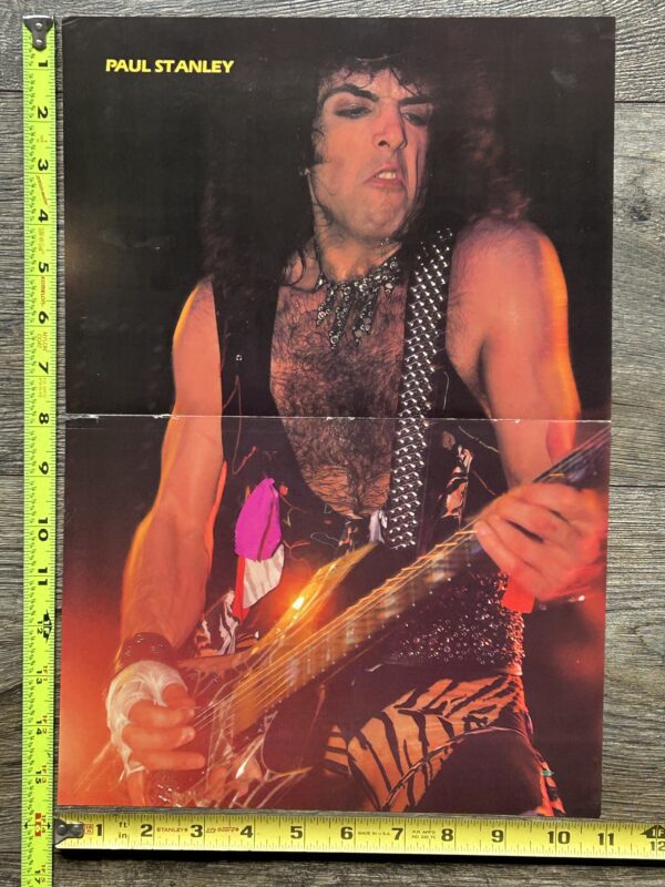 KISS Poster Centerfold Animalize Concert Tour Paul Stanley Guitar Vintage Kiss