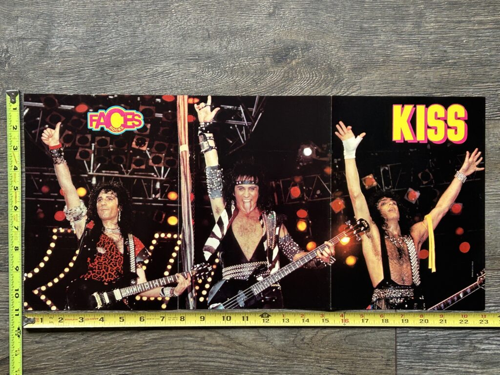 KISS Poster Centerfold Animalize Concert Tour Bruce Gene Paul on Stage Vintage Kiss