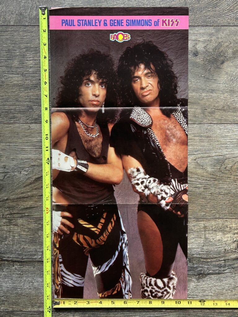 KISS Poster Centerfold Animalize Concert Tour Paul Stanley Gene Simmons Vintage Kiss