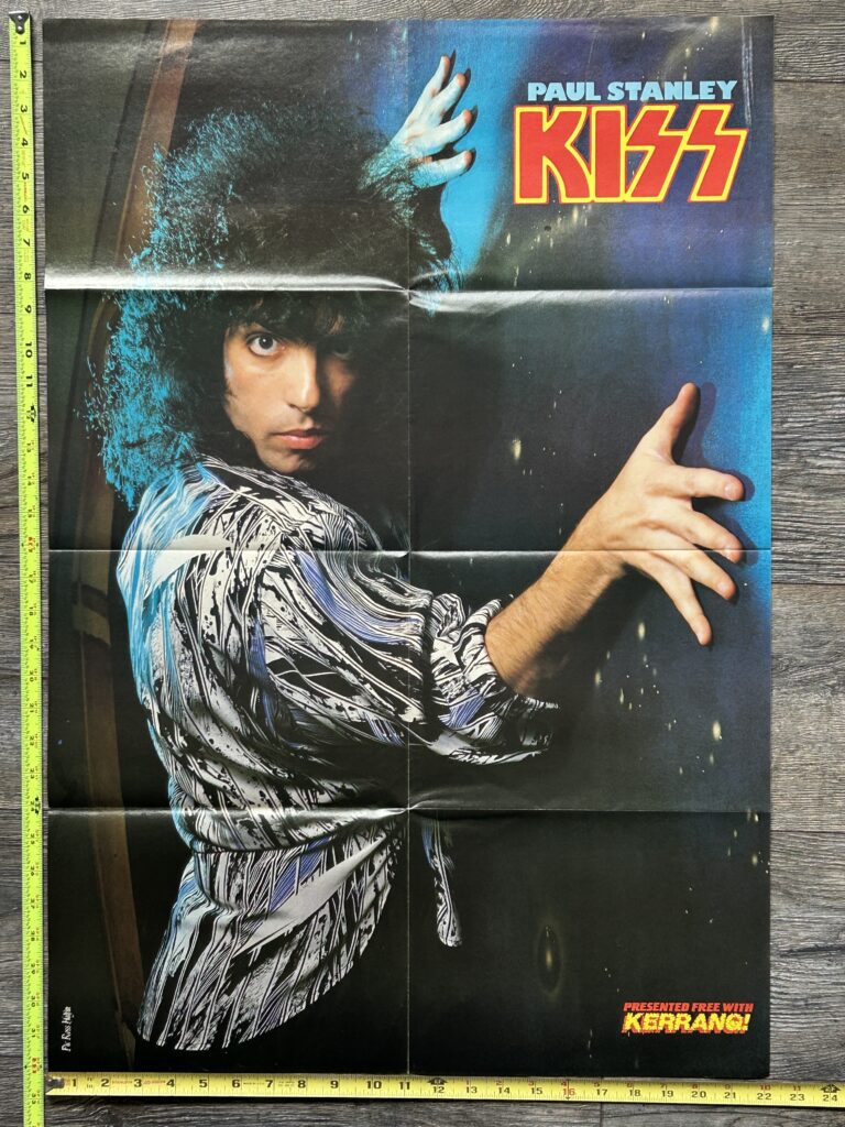 KISS Poster Centerfold Animalize Concert Tour Paul Stanley Vintage Kiss