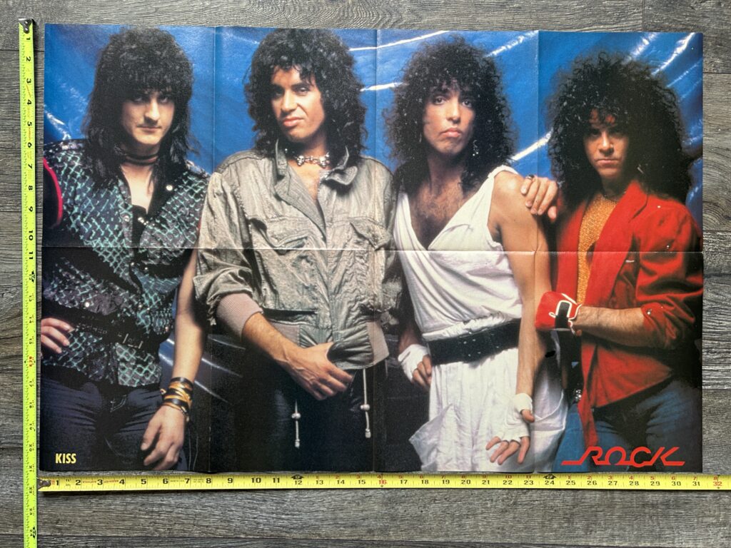 KISS Poster Centerfold Animalize Concert Tour Mark St. John Gene Paul Eric Vintage Kiss