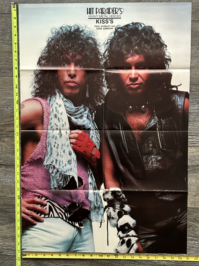 KISS Poster Centerfold Animalize Concert Tour Paul Stanley Gene Simmons Vintage Kiss