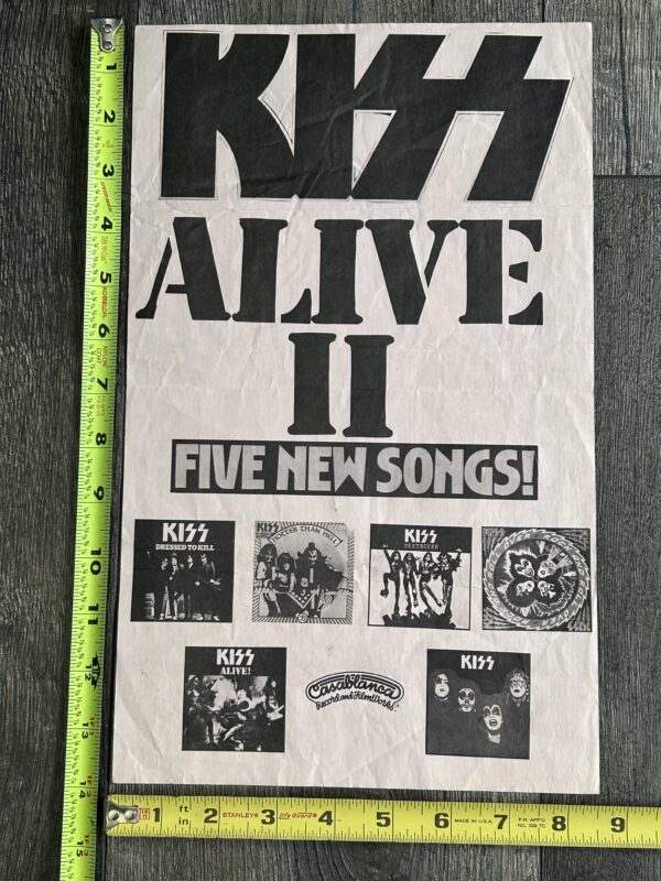 KISS Mini Poster Alive 2 Five New Songs -- New Jersey Record Store