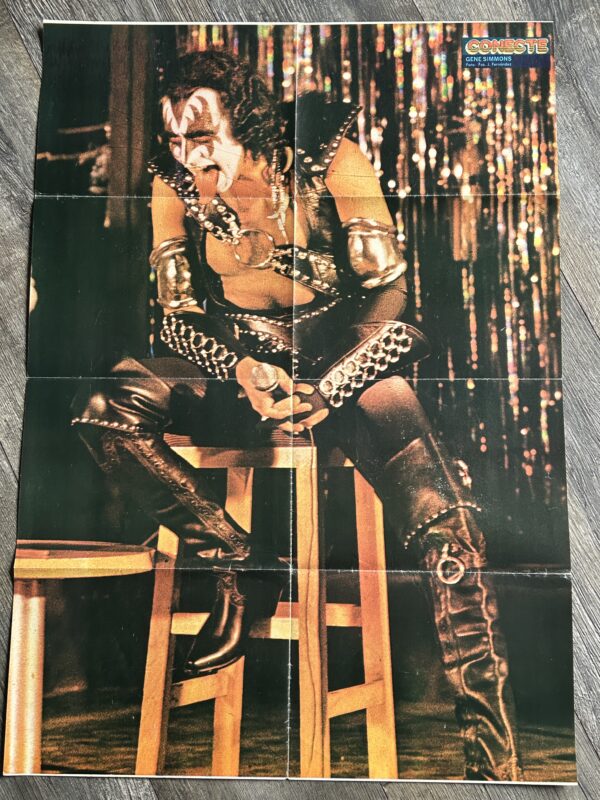 KISS Poster Centerfold Gene Simmons Elder Mexico Press Conference 1981