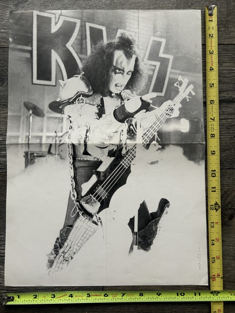 KISS Poster Mail Away Insert for Kiss Explosion Fanzine Creatures Of The Night Gene Simmons