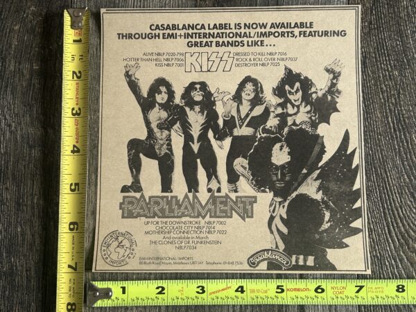 KISS Ad Advert Rock And Roll Over Parliament Casablanca UK Import Vintage Kiss Aucoin