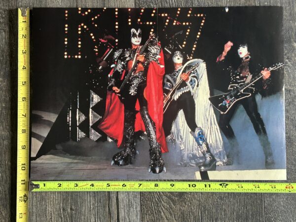 KISS Poster Centerfold Unmasked Tour Gene Simmons Ace Frehley Paul Stanley 11x16 Vintage Kiss Aucoin