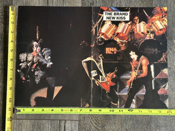 KISS Poster Centerfold Unmasked Tour Gene Simmons Ace Frehley Paul Stanley Eric Carr 10x16 Vintage Kiss Aucoin