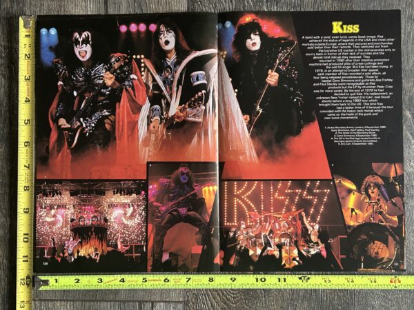 KISS Poster Centerfold Unmasked Tour Gene Simmons Ace Frehley Paul Stanley Eric Carr Wembley Arena 11x16 Vintage Kiss Aucoin