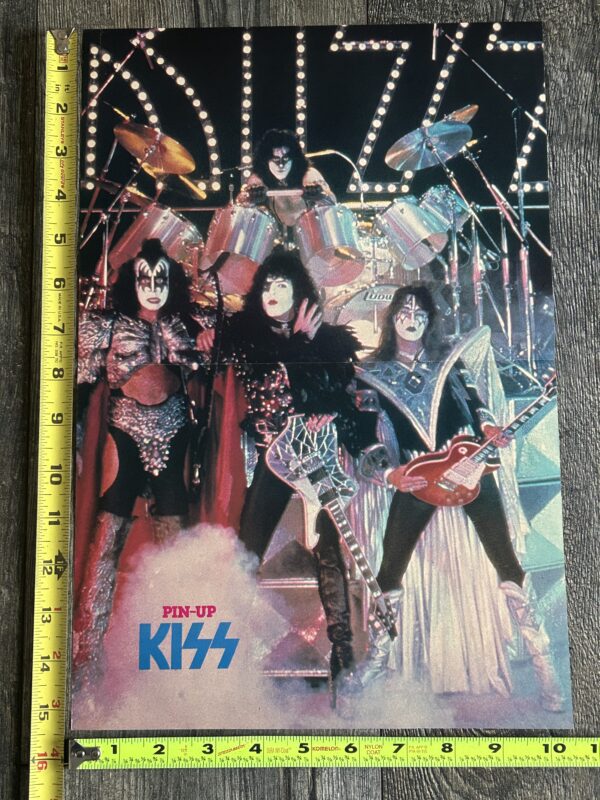 KISS Poster Centerfold Unmasked Tour Palladium NY Band Group Pose On Stage -- Australia Aussie Women's Weekly 1980 -- measures 10x15 Vintage Kiss Aucoin