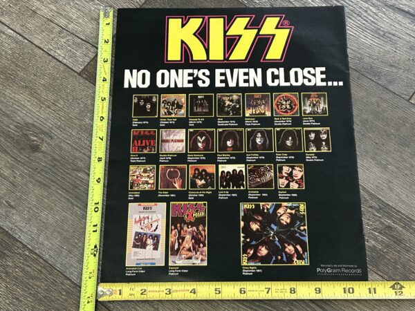 KISS Ad Advert Crazy Nights Vinyl Catalog No One's Even Close Vintage Kiss