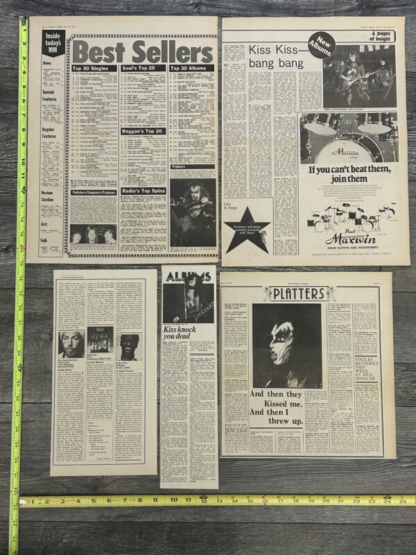 KISS Ad Advert Clippings Destroyer Vinyl Album