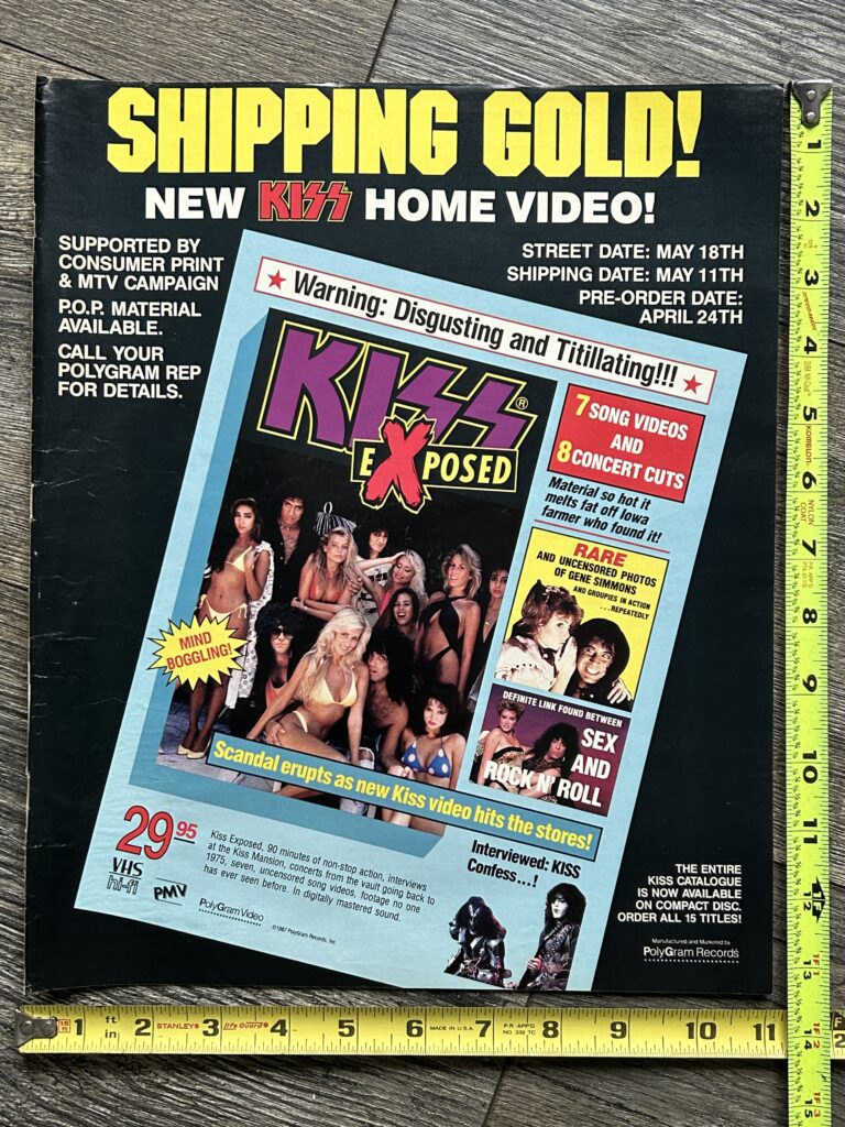 KISS Ad Advert Kiss Exposed VHS Home Video Release 1987 Vintage Kiss