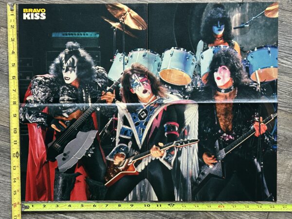 KISS Poster Centerfold Unmasked She's So European Vintage Kiss Aucoin