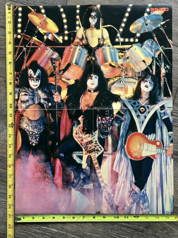 KISS Poster Centerfold Unmasked Concert Tour Stage Vintage Kiss Aucoin