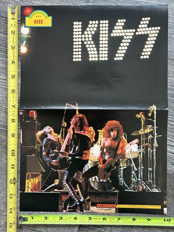 KISS Poster Centerfold Hotter Than Hell Tour Japan Japanese Vintage Kiss Aucoin