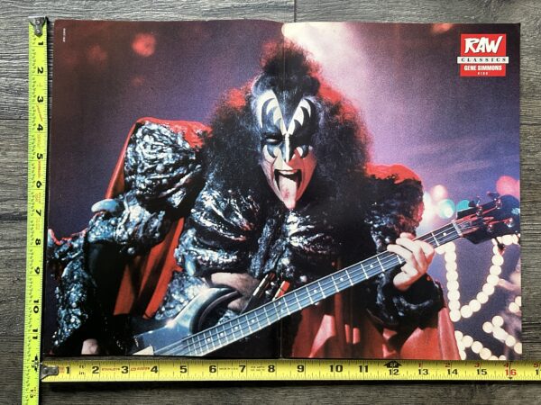 KISS Poster Centerfold Unmasked Concert Tour GENE SIMMONS Vintage Kiss Aucoin