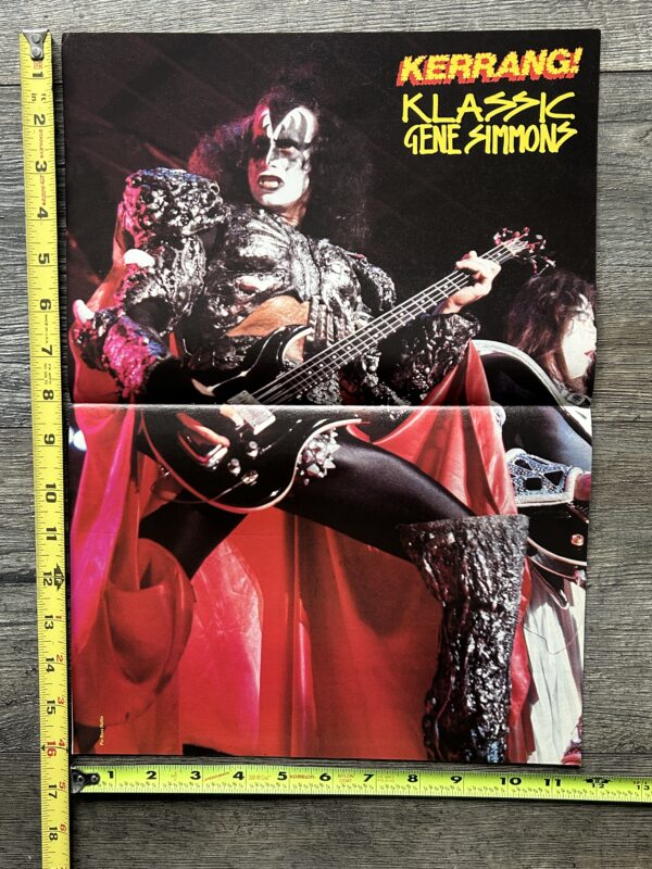 KISS Poster Centerfold Unmasked Concert Tour GENE SIMMONS Vintage Kiss Aucoin