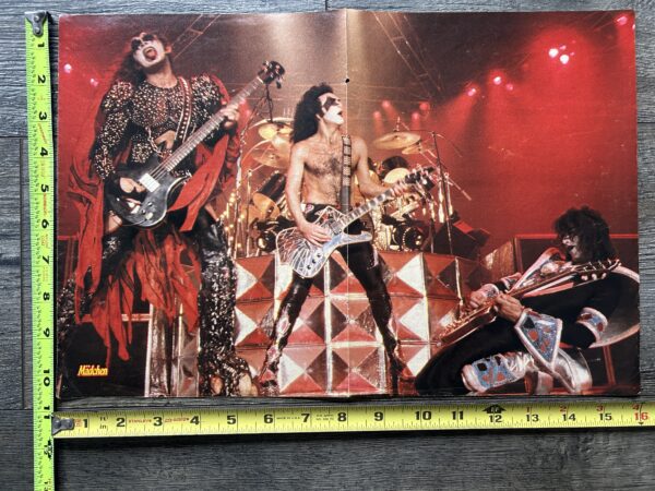 KISS Poster Centerfold Dynasty Tour Gene 1st Costume Vintage Kiss Aucoin