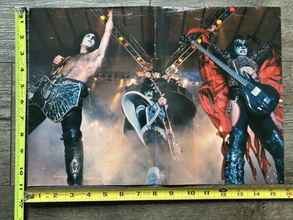 KISS Poster Centerfold Dynasty Tour Gene 1st Costume Vintage Kiss Aucoin