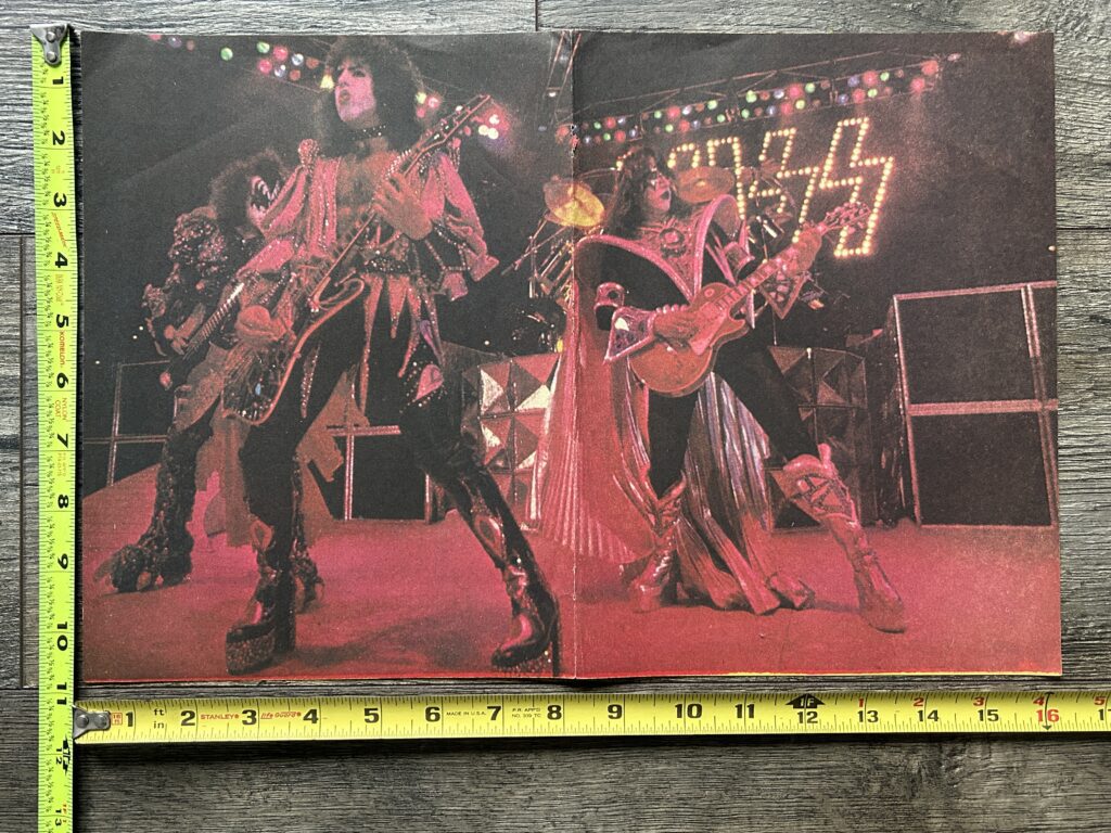 KISS Poster Centerfold Dynasty Concert Tour Gene Ace Paul On Stage Vintage Kiss