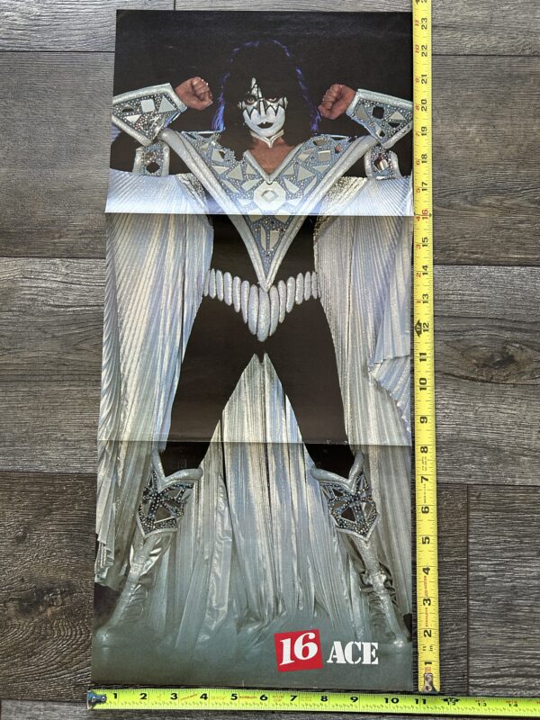 KISS Poster Centerfold Dynasty Tour Ace Frehley 16 Magazine Vintage Kiss Aucoin