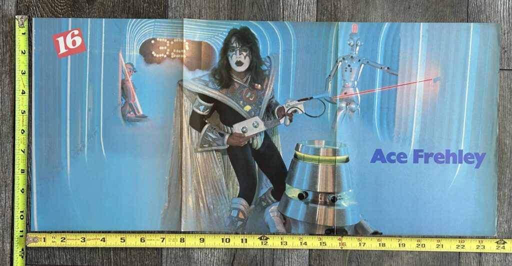 KISS Poster Centerfold Dynasty Ace Frehley Space 16 Magazine Vintage Kiss Aucoin