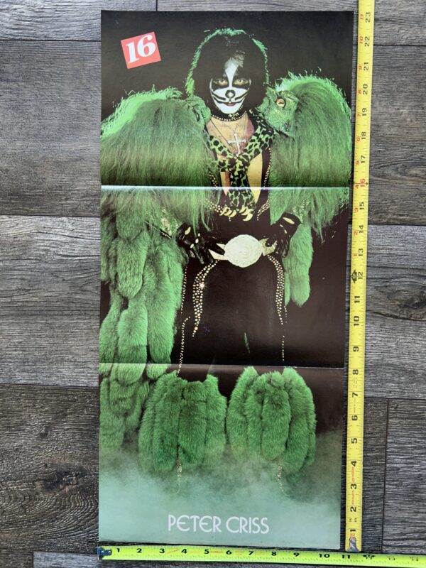 KISS Poster Centerfold Dynasty Tour Peter Criss 16 Magazine Vintage Kiss Aucoin