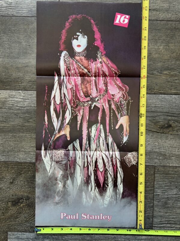 KISS Poster Centerfold Dynasty Tour Paul Stanley 16 Magazine Vintage Kiss Aucoin