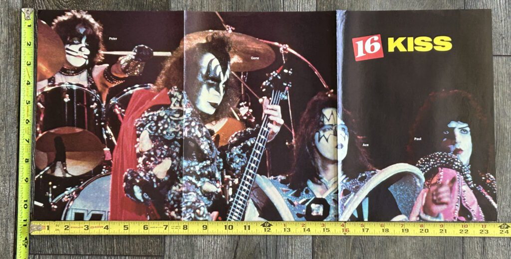 KISS Poster Centerfold Dynasty Concert Tour Band Stage Vintage Kiss Aucoin 11x23