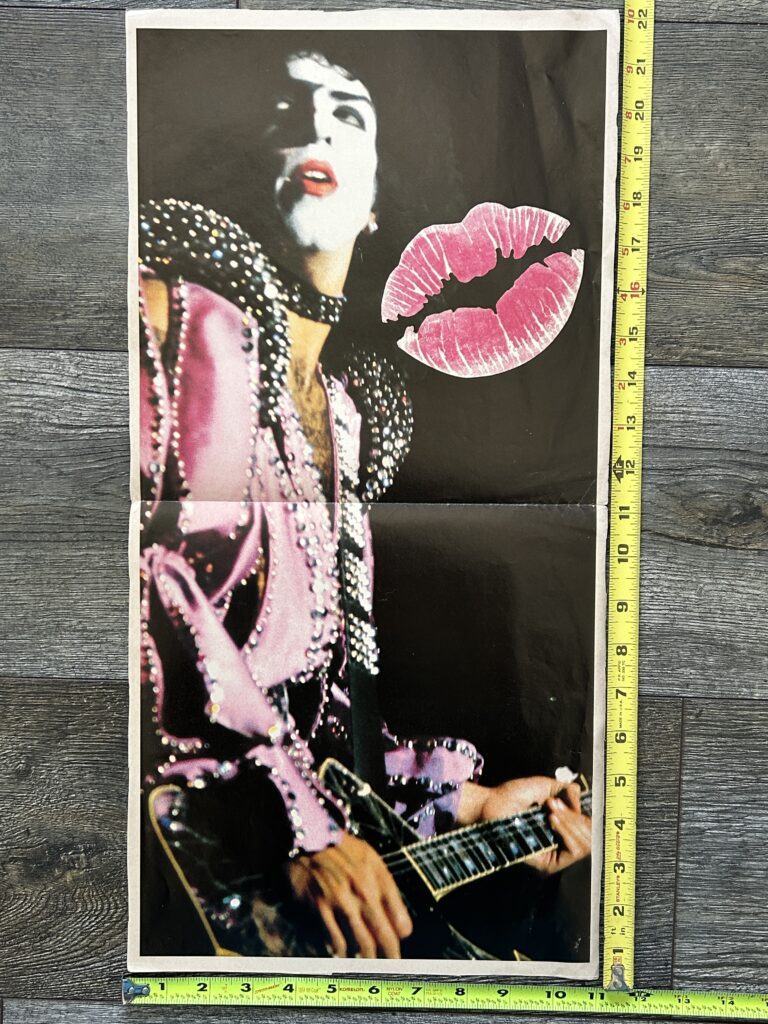 KISS Poster Centerfold Dynasty Paul Stanley Lips Vintage Kiss Aucoin 11x22