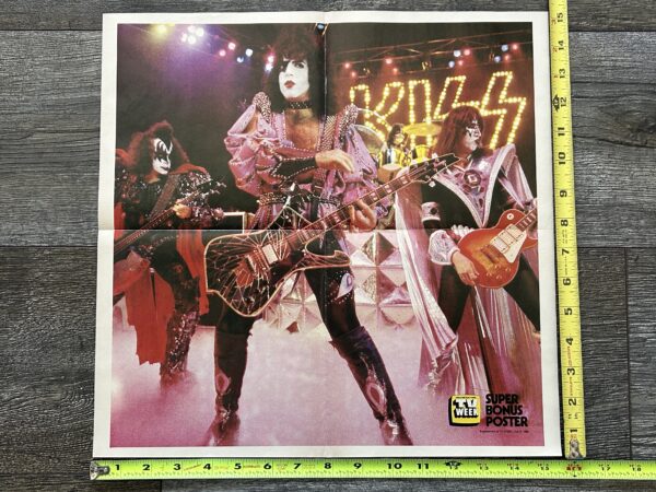 KISS Poster Centerfold Dynasty Concert Tour TV Week Vintage Kiss Aucoin 15x15