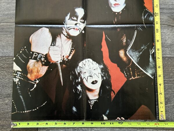 KISS Poster Centerfold Debut Album First Promo Pose Vintage Kiss Aucoin 16x21