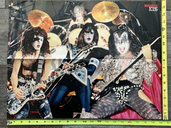 KISS Poster Centerfold Dynasty Concert Tour Bravo Vintage Kiss Aucoin 16x20