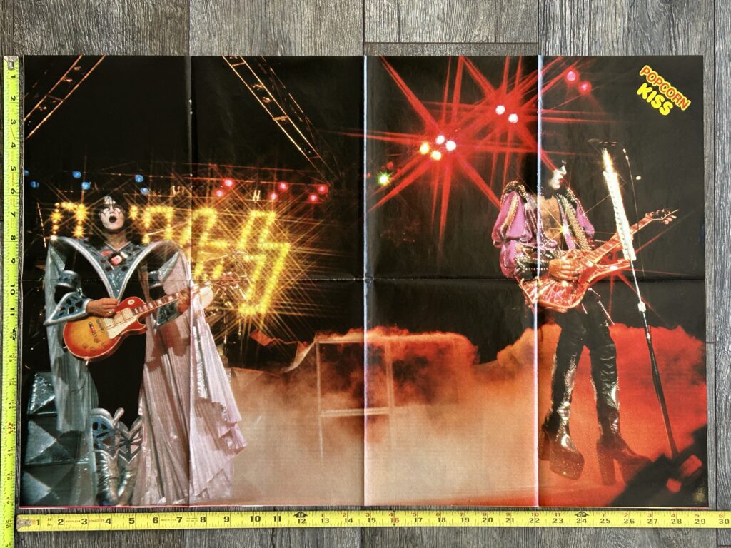 KISS Poster Centerfold Dynasty Tour Ace Paul Popcorn Vintage Kiss Aucoin 19x29