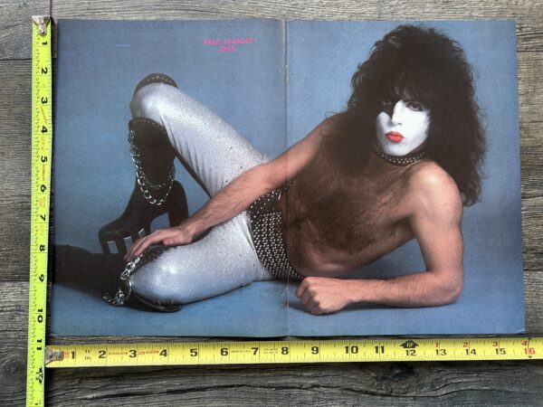 KISS Poster Centerfold Paul Stanley Silver Pants 1978 Solo Vintage Kiss Aucoin