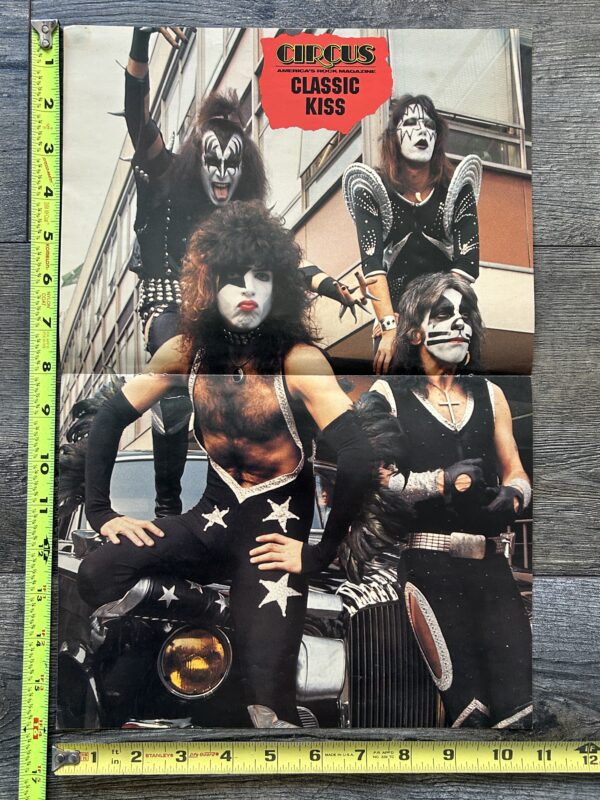 KISS Poster Centerfold London England European Tour 1976 Vintage Kiss 1990's